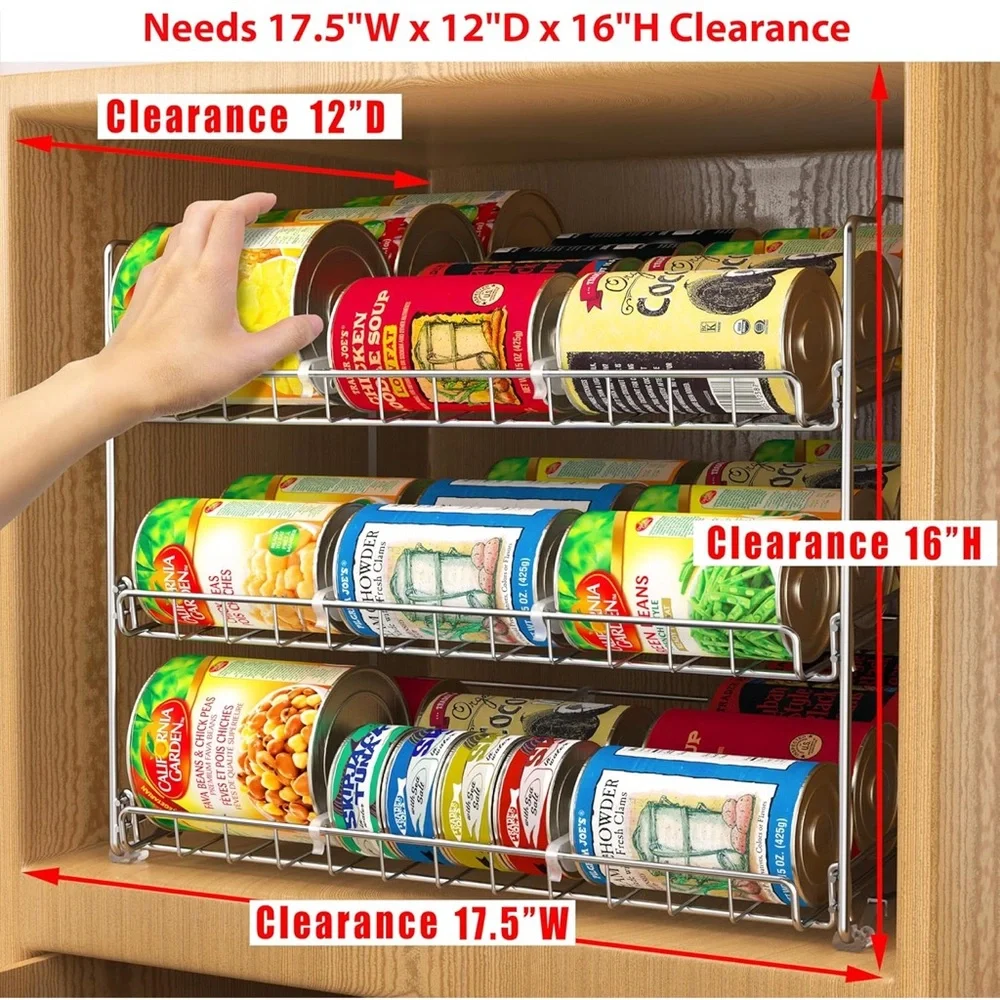 3-Tier chrome Can Organizer